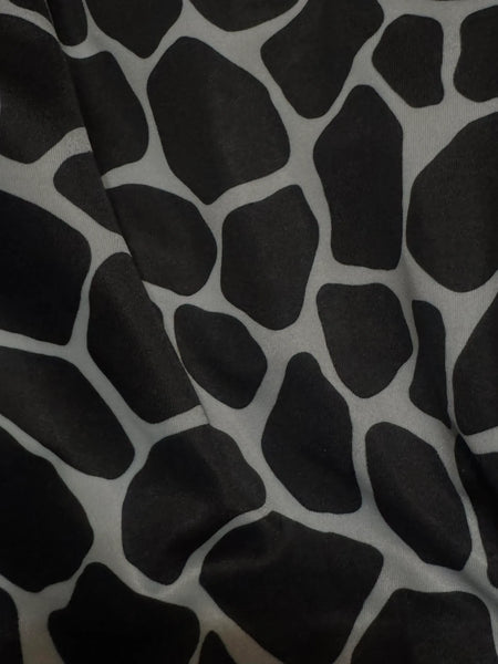 Black and Grey Giraffe Print