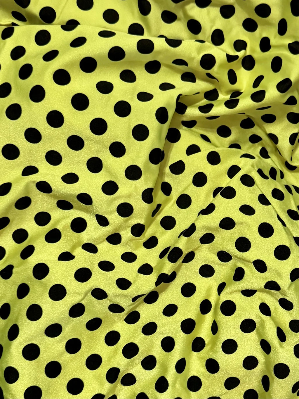 Bright Yellow-Green with Black Polka Dots Show Skinz western saddle pad cover