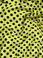 Bright Yellow-Green with Black Polka Dots Show Skinz western saddle pad cover