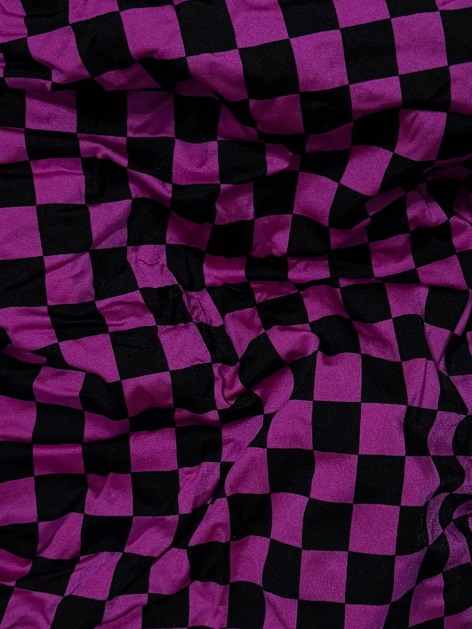 Dark Fuchsia and Black Checkerboard