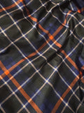 Navy Black and Orange Plaid