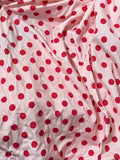 Pale Pink with Red Polka Dots