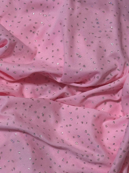 Powder Pink with Silver Sequins
