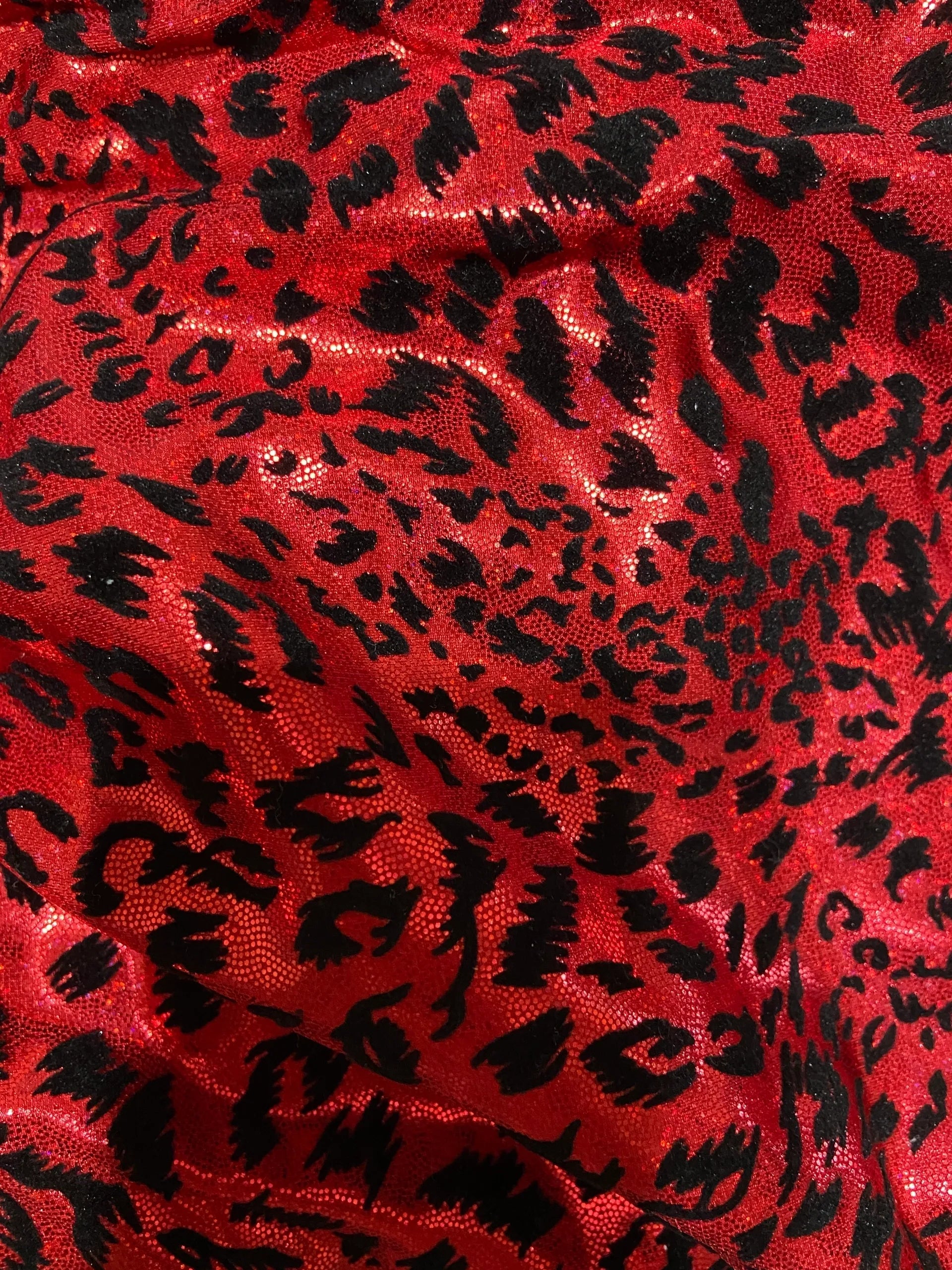 Red and Black Cheetah Foil