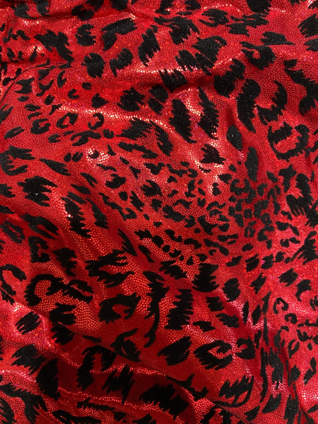 Red and Black Cheetah Foil