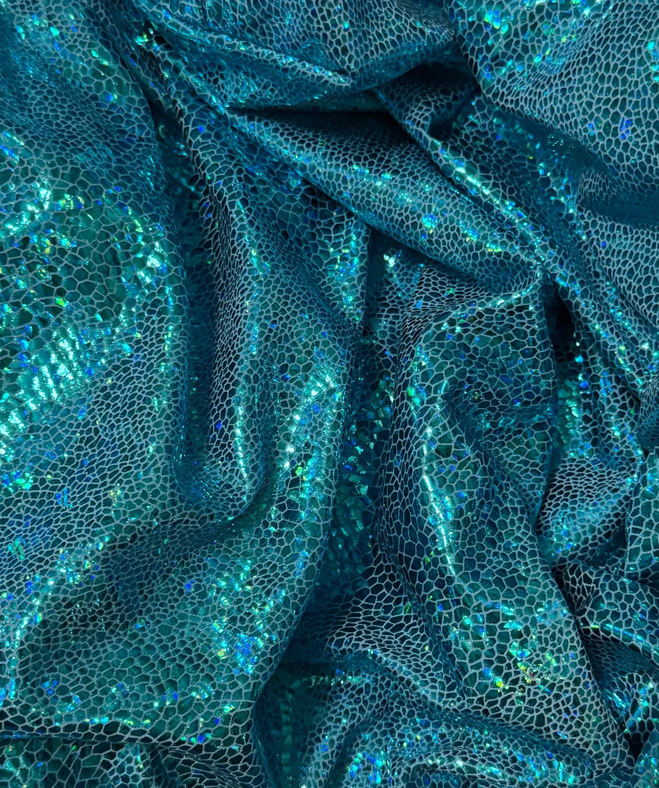 Turquoise Subtle Snakeskin Foil