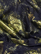 Yellow/Green and Black Foil Show Skinz western saddle pad cover